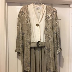 Dress with cover up jacket.